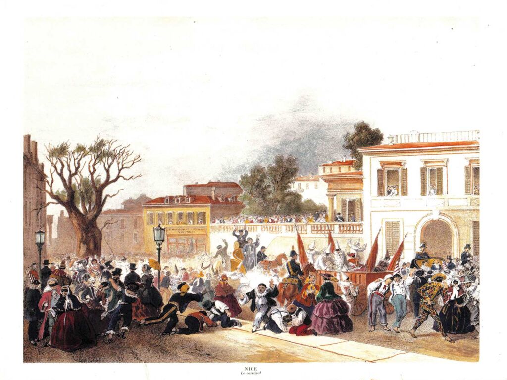 Bataille de confettis-1860 - Collection Musée Massena