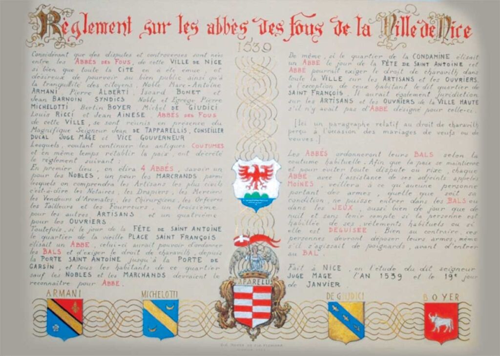 Règlement Abbes-des-fous - CollectionMusee Massena